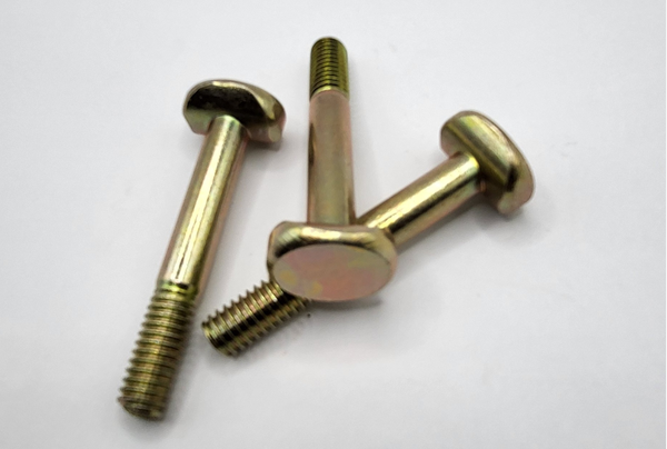 5/16" - 18 X 2" CLIPPED ROUND HEAD BOLT 1018 CD STEEL ZINC YELLOW PER PRINT