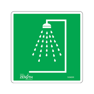 Emergency Shower Sign - 6" x 6" - Vinyl - Pictogram