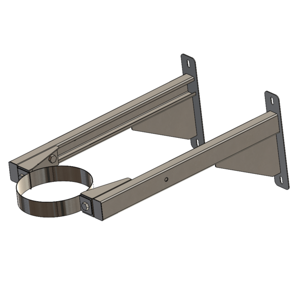 203mm Heavy Duty Wall Band S/S - 200mm-450mm Adj  - (from structure) (Lateral support only)(To Suit 7" SW or 5" TW)