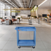 Luxor EC11HD-BU Two-Shelf Heavy-Duty Tub Utility Cart, 32" x 18"