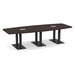 PALBS4237NBLACK - 10 ft. Classic Boat Shape Conference Table with Black Palmer Base