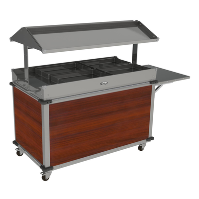 Cadco CBC-GG-B4-L5 MobileServ® Standard Grab & Go Merchandising Cart 2-Sided Grab & Go Shelf On Top
