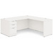CLALD2038- Classic L-Shape Desk 66" W x 30" D with 42" Return and Box/Box/File Pedestal- White