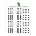 Hanger ID Adhesive Sticker Sheets