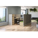 P6724 NON-POWER Webb Panel - 67"H x 24"W Aspen Fabric, Silver