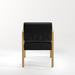 1800 WELLINGTON WOOD GUEST CHAIR - Black and Natural
