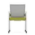 Propel Guest Chair - White Mesh Back with Green Seat