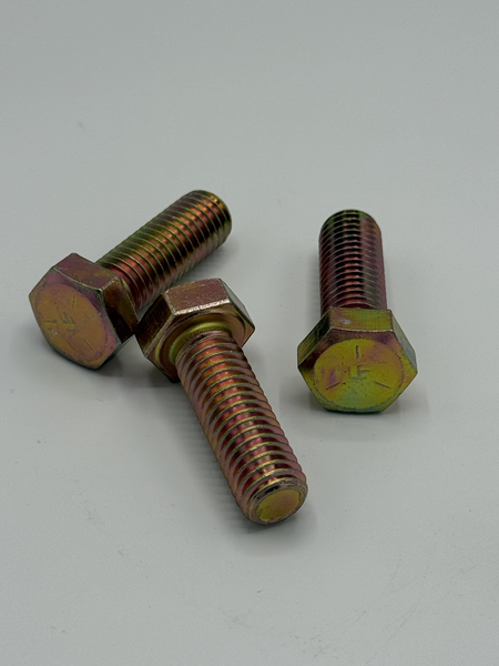 1/2" - 13 X 1 5/8" HEX HEAD CAP SCREW SAE J429 GR 5 ZINC YELLOW