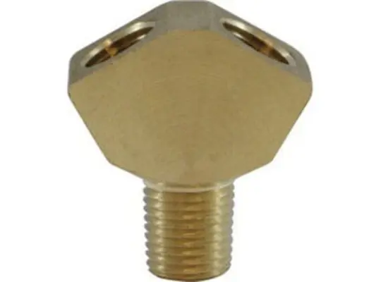 Wye, 1/4 in FIP x 1/4 in FIP x 1/4 in MIP, 1.56 in, Brass