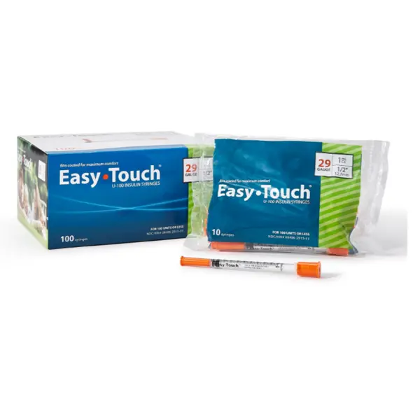 Syringe/Ndl EasyTouch 1ml 1/2" 29g NonSafety Thin Wall 100/bx MHC 829155