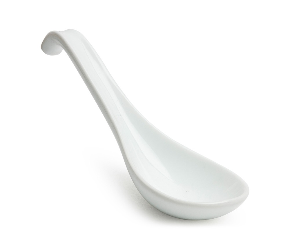 Soup Spoon With Hook White
