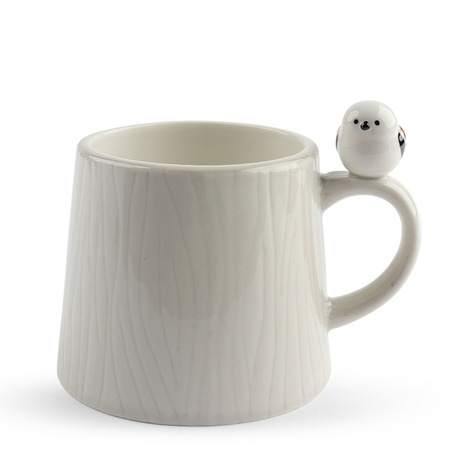 Mug Tree with Sparrow White