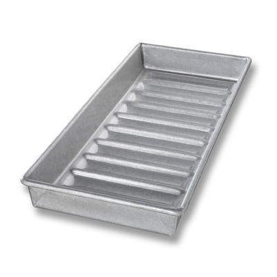 Chicago Metallic 22100 6-1/2" X 15-1/2" X 1-7/16" USA PAN New England Hot Dog Bun Pan