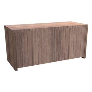 CLAHU4001 - Wall Mounted Hutch w/Laminate Doors - Modern Walnut