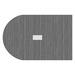 PL138T HALF RACE TRACK SHAPE 72x47 TOP- NEWPORT GRAY