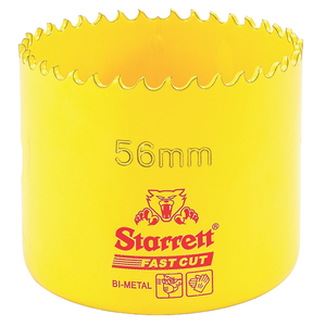 STARRETT FCH056M-G 56mm Fast Cut Straight Pitch Bi-Metal Hole Saw