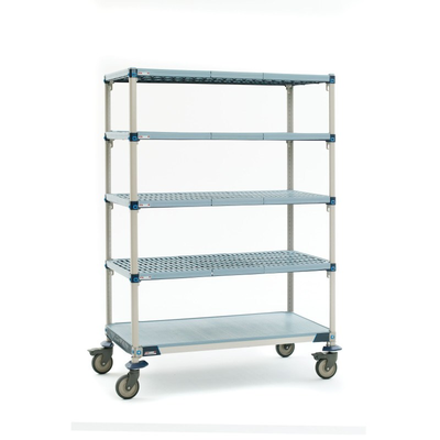 Metro 5Q337EG3 Metromax Q Mobile Shelving Unit 36"W X 18"D X 80"H Open Grid Shelves