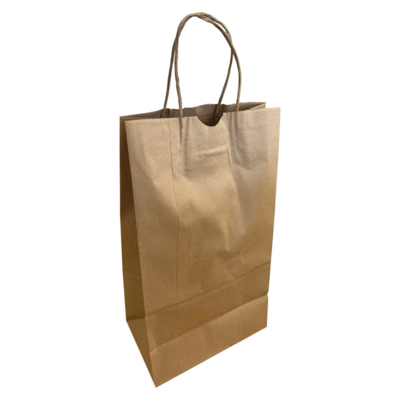 Kraft Shopping Bags - 12" x 7" x 17" - Twisted Handles