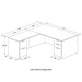 CLALD1048- Classic L-Shape Desk 71" W x 36" D with 47" Return and 2 Full Pedestals- Cherry