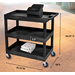 FSE 373-EC111-B 32" x 18" 3 Shelf Tub Cart