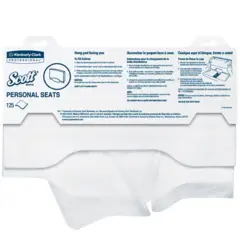 07410 SCOTT PRO TOILET SEAT COVER, WHITE 125/PACK   24 PACKS/CASE