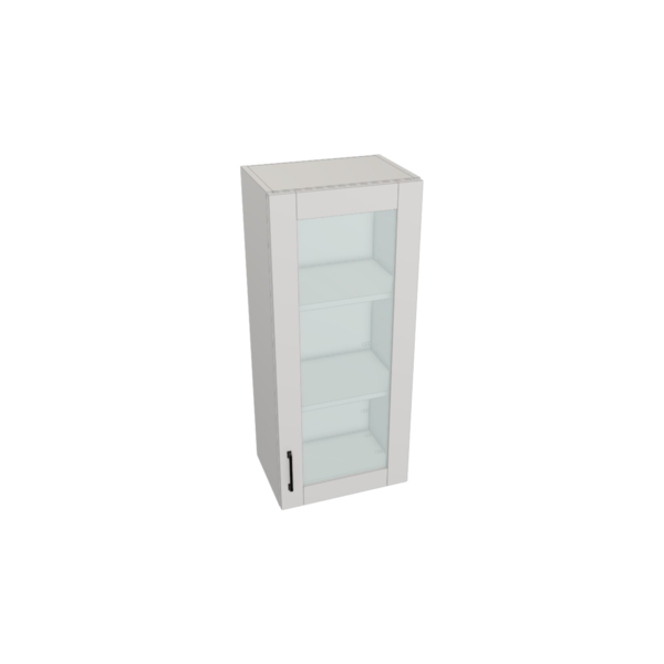 Hampton Pure White Box  Glass Door Wall Cabinet Kit - 18”x 42” X 13”