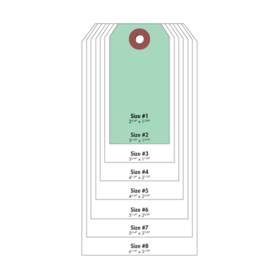 #1 Cardstock Tag - Green