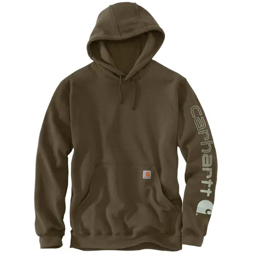 CARHARTT K288 - Loose Fit Midweight Logo Sleeve Graphic Sweatshirt - Burnished Logs Heather