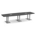 PALBS4238NBRUSHED - 12 ft. Classic Boat Shape Conference Table with brushed Palmer Base