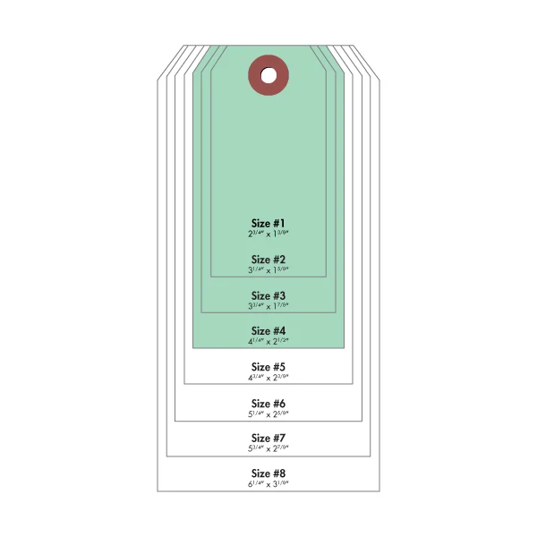 #4 Cardstock Tag - Green