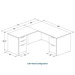 CLALD2040- Classic L-Shape Desk 66" W x 30" D with 42" Return and 2 Full Pedestals- Cherry