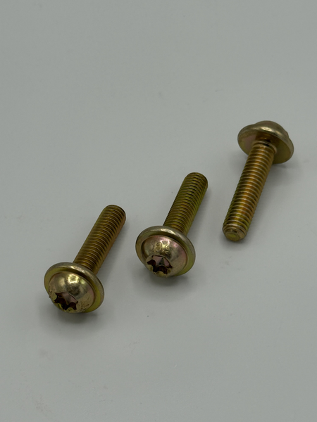 M6 - 1 X 16MM 6 LOBE ROUND WASHER HEAD MACHINE SCREW 10.9 ZINC YELLOW PER PRINT