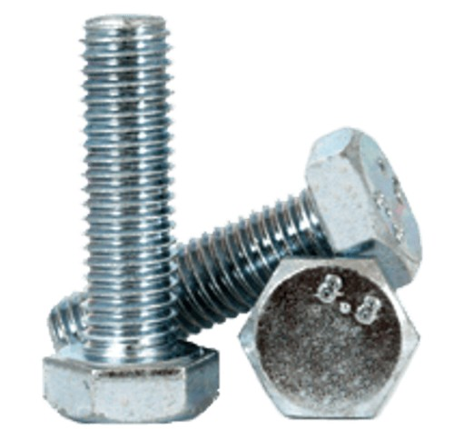 M6 - 1 X 20MM ISO 4017 FT HEX HEAD CAP SCREW 8.8 ZINC TRIVALENT CLEAR