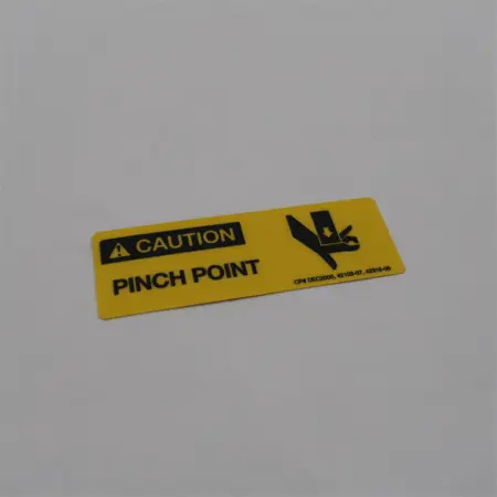 DECAL, CAUTION PINCH POINT