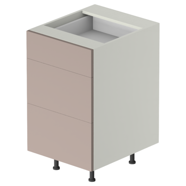 Capri Base 3 Drawers 12" x 34.5" x 23.75"