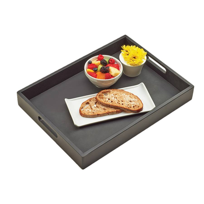 Cal-Mil 3559-1-96 19"W x 14"D x 2-1/2"H Midnight Bamboo Room Service Tray
