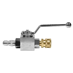 1/4" Plated Steel Ball Valve w/ QC's Installed