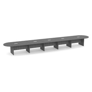 24ft Racetrack, slab base Conference Table: NEWPORT GRAY 