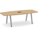 SIGBS4236N-METAL - 8 ft. Signature Boat Shape Conference Table With Metal VA Legs
