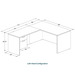 CLALD1033- Classic L-Shape Desk 60" W x 30" D with 47" Return and Box/File Pedestal- Maple