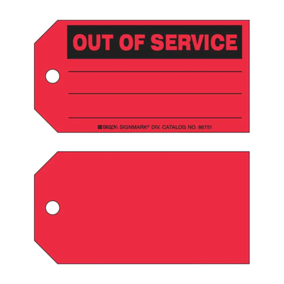 Production Tags - Out Of Service