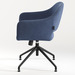CHK68091BLU0701 - SARON GUEST CHAIR - Blue with 4 Prong base