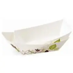 1 LB POLY COATED PAPER FOOD TRAY, RED PLAID 6.25 X 4.69 X 1.59, 250/PK, 1000/CS EFT100
