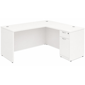 CLALD2033- Classic L-Shape Desk 60" W x 72" D with 42" Return and Box/File Pedestal- White