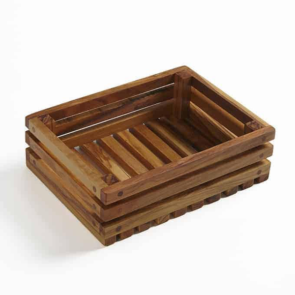 Olive Wood Bread Crates