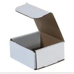 4 X 4 X 2" WHITE CORRUGATED MAILER, ECT 32B, 50/BD
