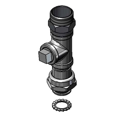 T&S Brass B-TEE-EZK Easyinstall Tee Assembly Chrome Plated