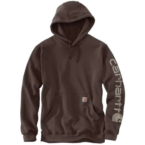 CARHARTT K288 - Loose Fit Midweight Logo Sleeve Graphic Sweatshirt - Dark Clove