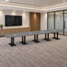 PALBS4216N - 18 ft. Classic Boat Shape Conference Table with Black Palmer Base