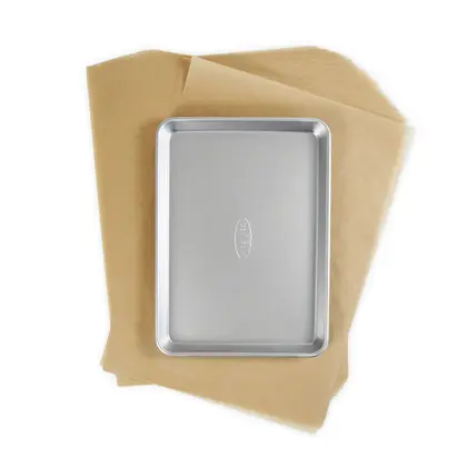 Bare Quarter Sheet Pan with Parchment Paper